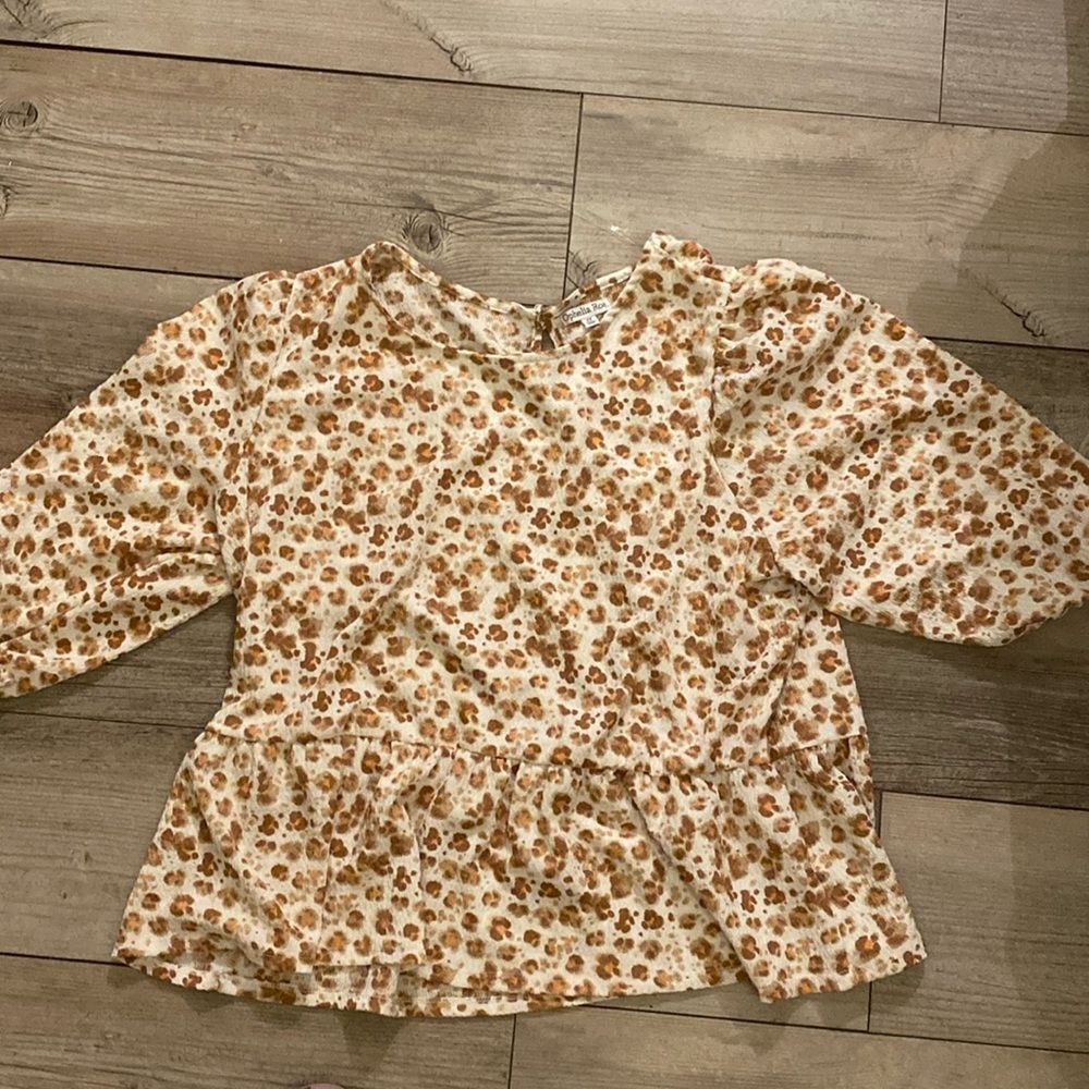 Ophelia Roe 2X Blouse Giraffe Print NWOT Womens